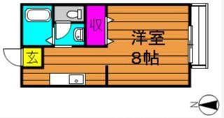 西之浦サンプラザ(ワンルーム/2階)の間取り写真