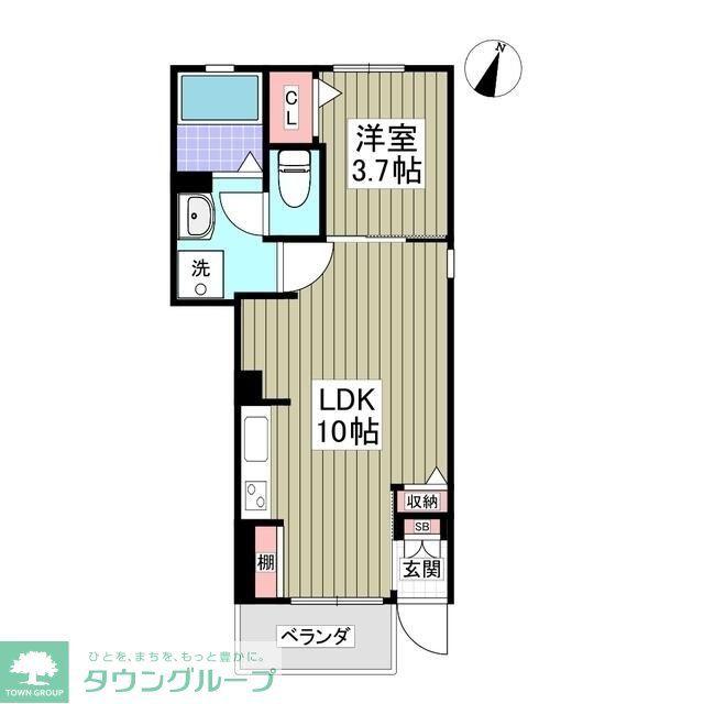 ヴィオラ(1LDK/1階)の間取り写真