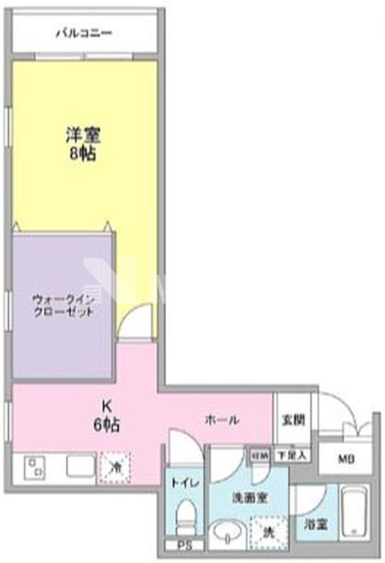 レオパルド奥沢(1DK/1階)の間取り写真