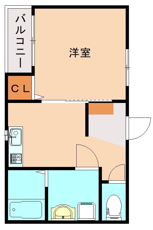 TOHKOII(1K/2階)の間取り写真