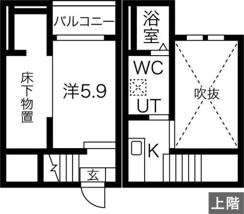 フルマーレ(ワンルーム/1階)の間取り写真