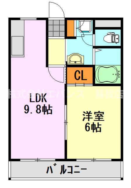 ファーレ秋元(1LDK/1階)の間取り写真