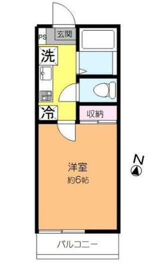 アストン八潮(1K/1階)の間取り写真