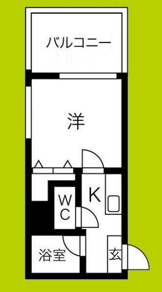 クオーレ十三東(1K/7階)の間取り写真