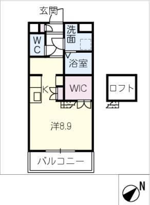 ラグナ四日市駅前(ワンルーム/5階)の間取り写真