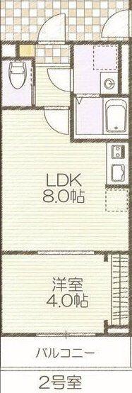GRANDIR(1LDK/3階)の間取り写真