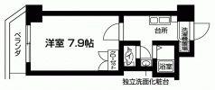 山手ヒルズ(1K/3階)の間取り写真