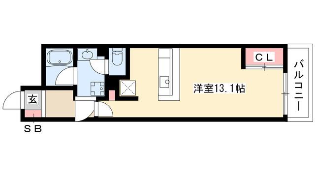 ロイジェント栄(ワンルーム/5階)の間取り写真