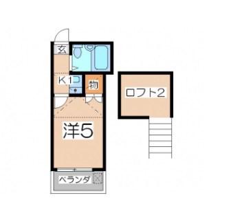 BELLAVISTA三春(1K/1階)の間取り写真