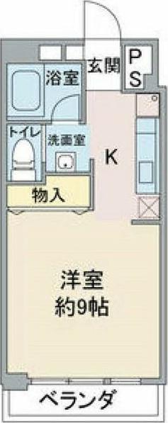 CUBE・19(1K/1階)の間取り写真