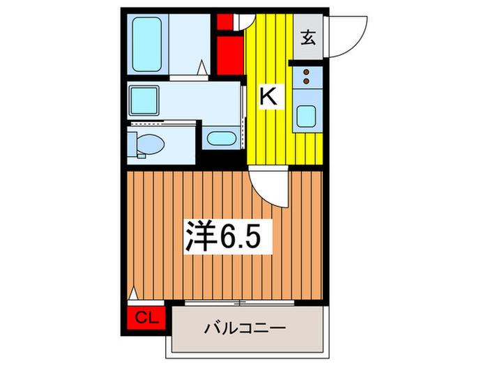 イルドゥラマンエレヴェ東浦和(1K/3階)の間取り写真