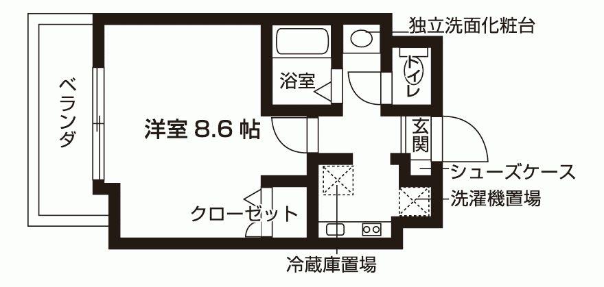 ウイステリア千種(1K/10階)の間取り写真