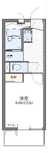 レオパレスホワイトヒルズII(1K/2階)の間取り写真