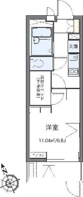 レオパレス片倉大丸(1K/2階)の間取り写真