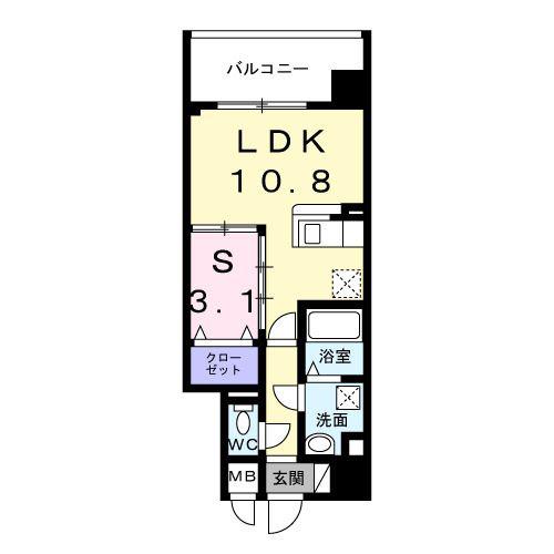 サニーレジデンス吉野II(1LDK/2階)の間取り写真