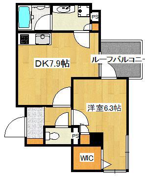 ルミアージュ登戸(1DK/4階)の間取り写真