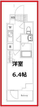 アゼスト立石I(1K/3階)の間取り写真