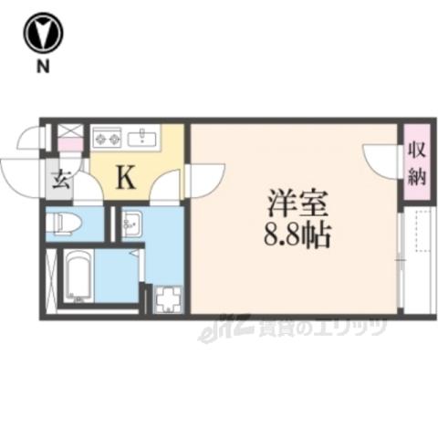 クレイノ日新香里園(1K/2階)の間取り写真