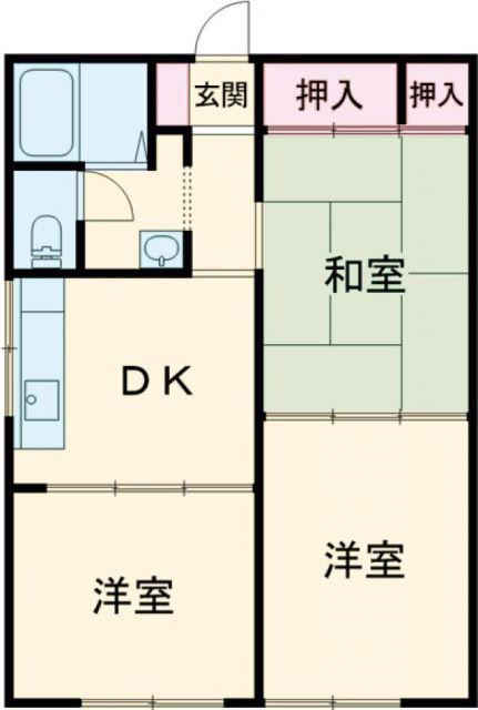 コーポ仁科(3DK/1階)の間取り写真