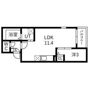 JACK SUNAKUCHIII(1LDK/1階)の間取り写真