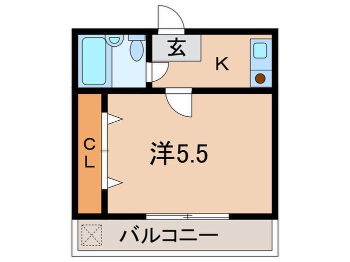 アマービレ名谷(1K/2階)の間取り写真