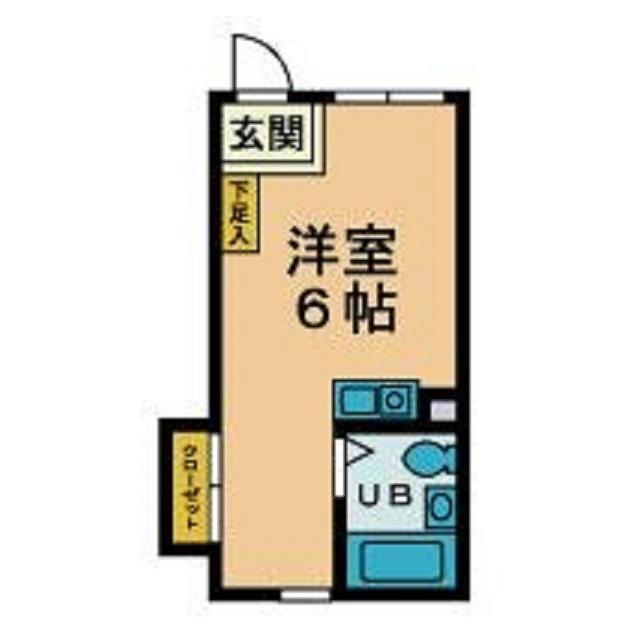 メルハウス(ワンルーム/1階)の間取り写真