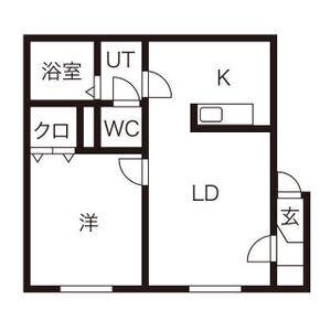百合が原クリスタルハイツ(1LDK/3階)の間取り写真