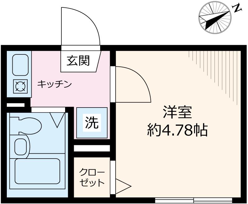 DRホームズ本郷(1K/2階)の間取り写真