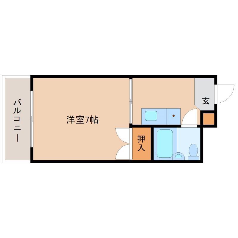 カサクレモナ東館(1K/2階)の間取り写真