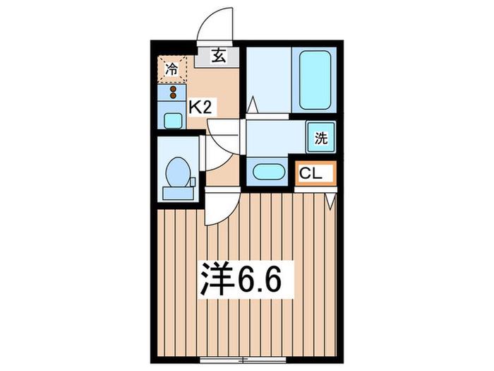 アクシオ相模原(1K/3階)の間取り写真