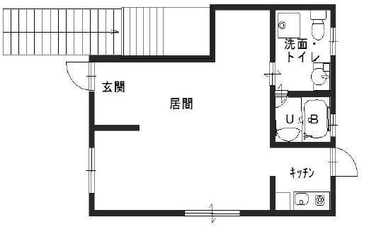 湊山ハウス(ワンルーム/1階)の間取り写真