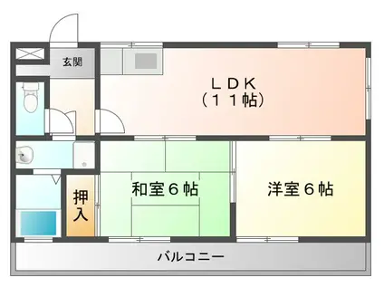 プルミエレーヴ(2LDK/3階)の間取り写真