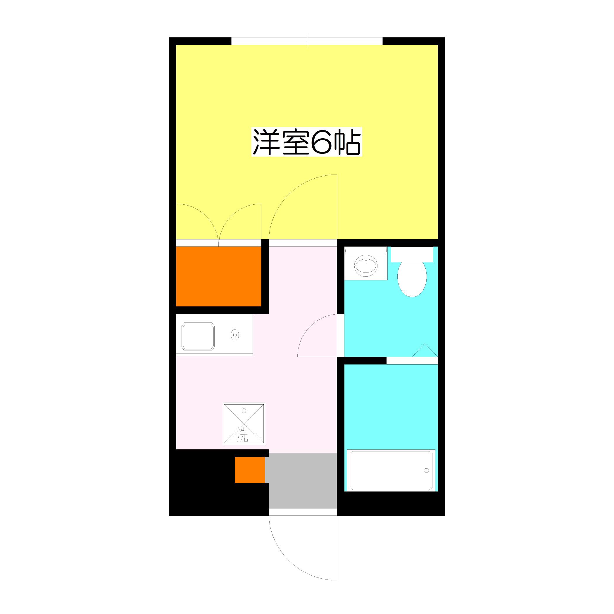 プラド柏(1K/2階)の間取り写真