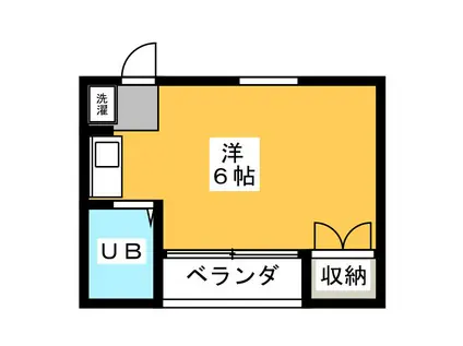 ALPINEANDO(ワンルーム/2階)の間取り写真