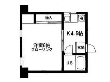 司生堂ビル(1K/4階)の間取り写真