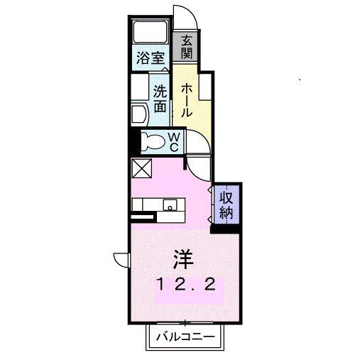 サニ-サイドハウス森A(ワンルーム/1階)の間取り写真