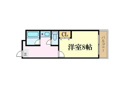 シティアーク三木町(1K/8階)の間取り写真