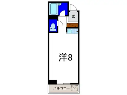 ハイツ21(ワンルーム/4階)の間取り写真