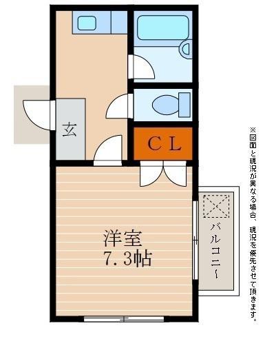 レイクパレスNASU2(1K/2階)の間取り写真