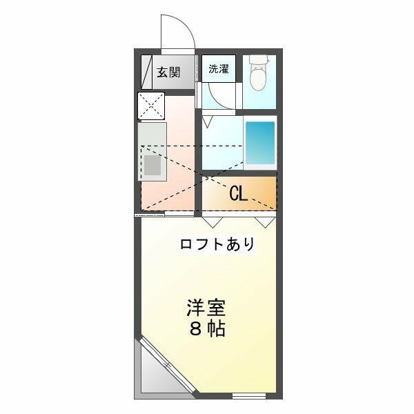プレデュ・パルク(1K/3階)の間取り写真
