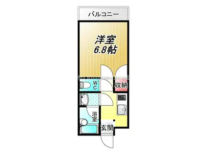 NICHERA加美(1K/1階)の間取り写真