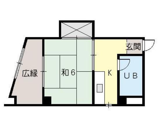 加藤ビル(1K/3階)の間取り写真