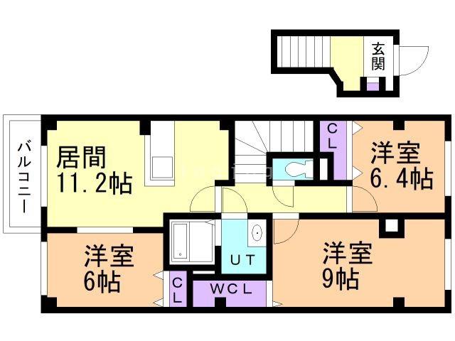 アルパ千刈(3LDK/4階)の間取り写真