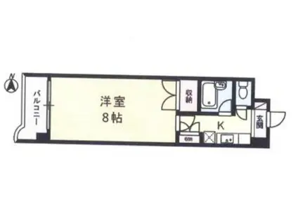 オクタワーズ松山道後(1K/1階)の間取り写真