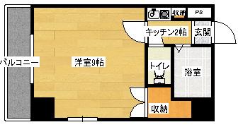 パークリッジMN(1K/3階)の間取り写真
