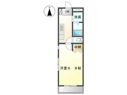 M HOUSEI(1K/6階)の間取り写真