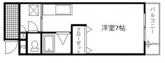 K&Sレジデンス(ワンルーム/3階)の間取り写真