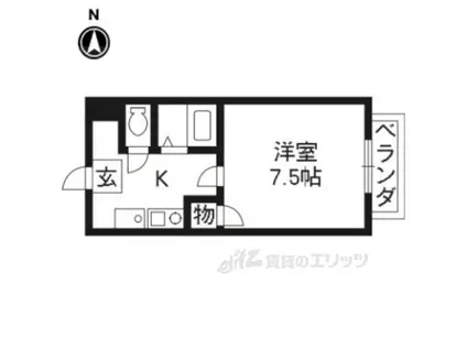 アクティブニシモト(1K/3階)の間取り写真