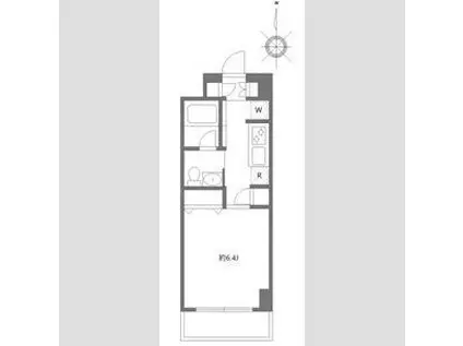 ガーデン萩中(1K/3階)の間取り写真