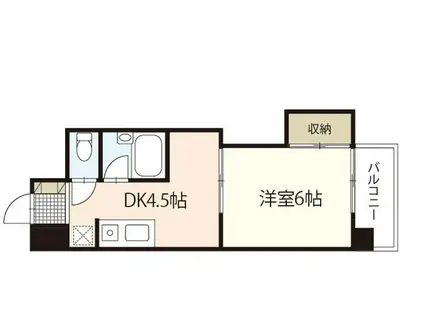 GAGA天満町(1DK/7階)の間取り写真